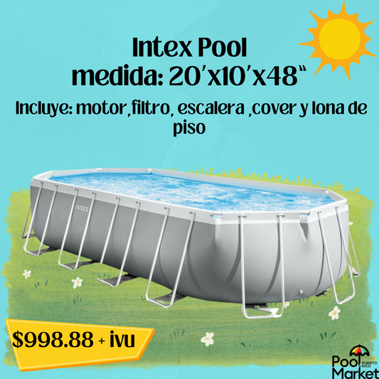 Intex Oval Pool 20’x10’x48”