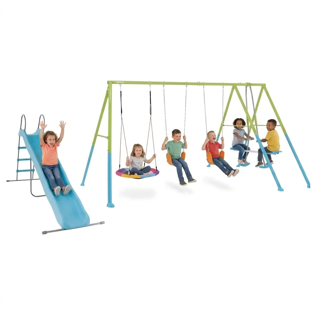 Columpio Intex Deluxe de 5 elementos con slide y disco — 44151/E