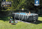 18ft X 9ft X 52in Ultra XTR Frame Rectangular Pool Set with Sand Filter Pump